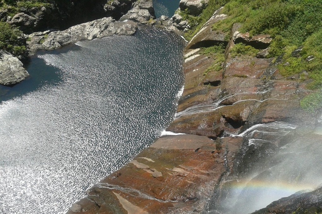 Ausblick von oben Tamarin Waterfalls Trek