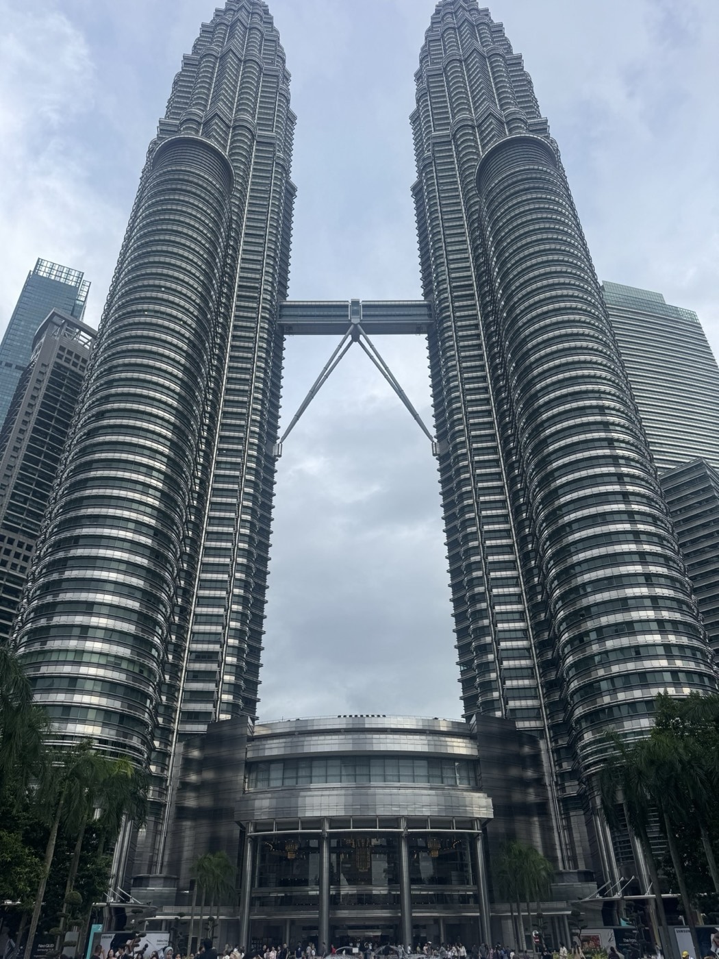The Petronas Twin Towers seen from KLCC Park in Kuala Lumpur